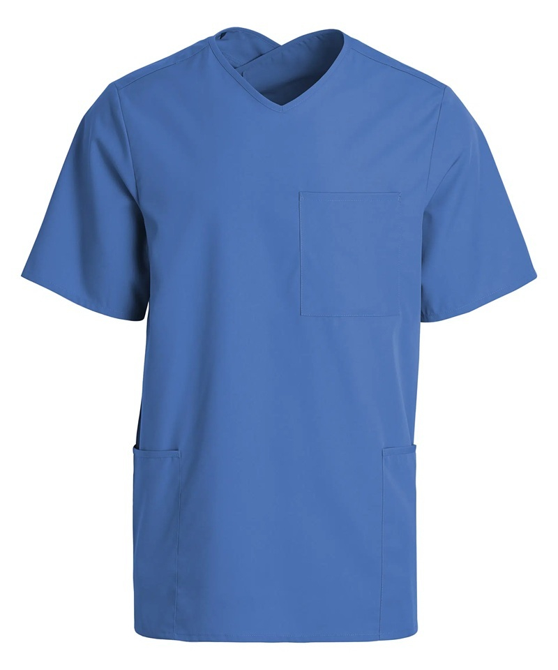 Cross neck top - Comfy fit hospital blue