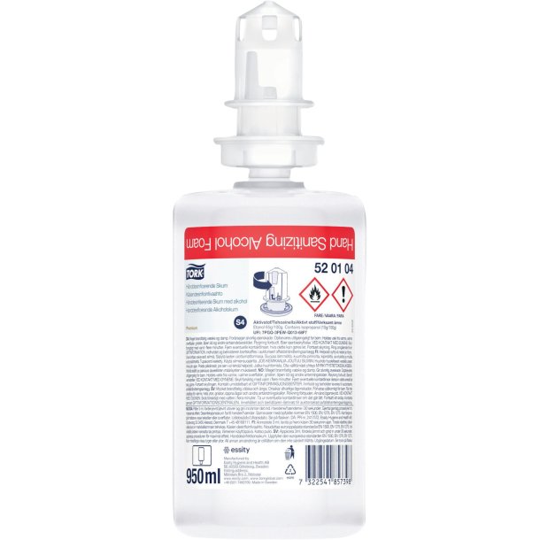 Hnddesinfektionsskum, Tork, 950 ml, S4, 75% alkohol