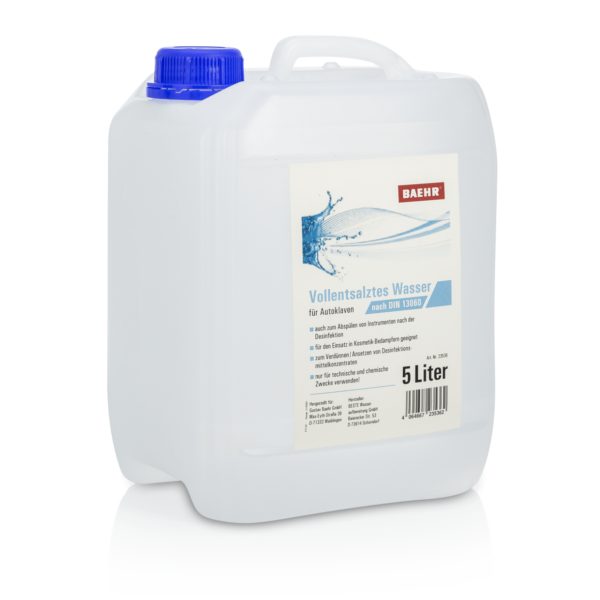Demineraliseret vand 5000 ml