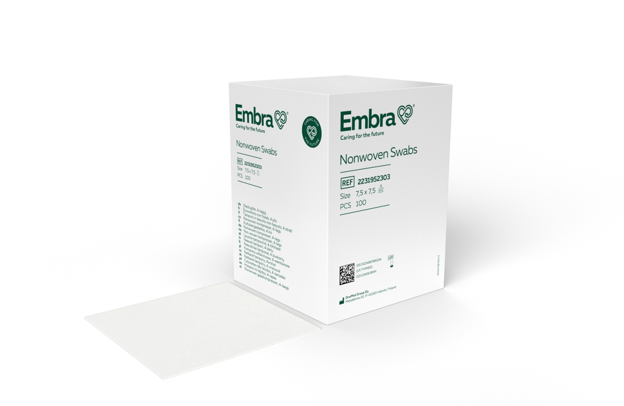 Embra gazeswabs 7,5 x 7,5 cm usterile
