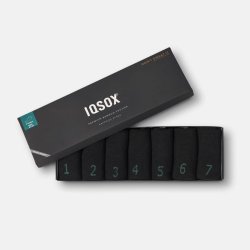 IQ SOX Footies Gaveske, 7 par SORT