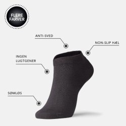 IQ SOX Footies Gaveske, 7 par SORT