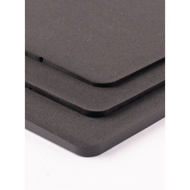 Memopur 33x12cm sort 3mm