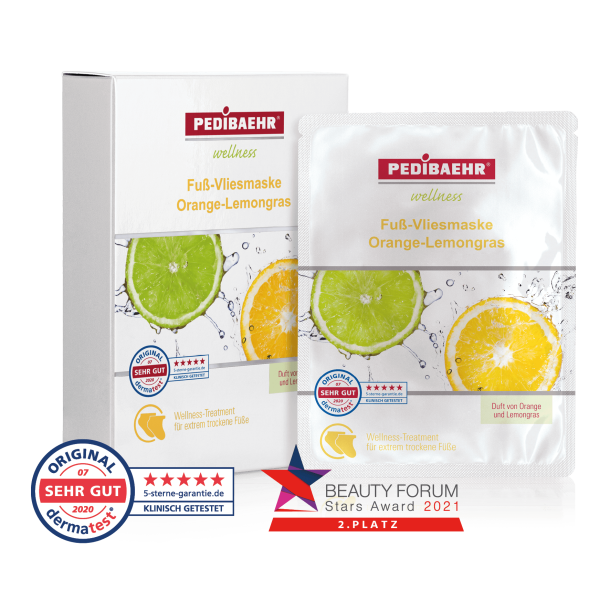 Fleece fodmaske m. orange-lemongrs 5 par.