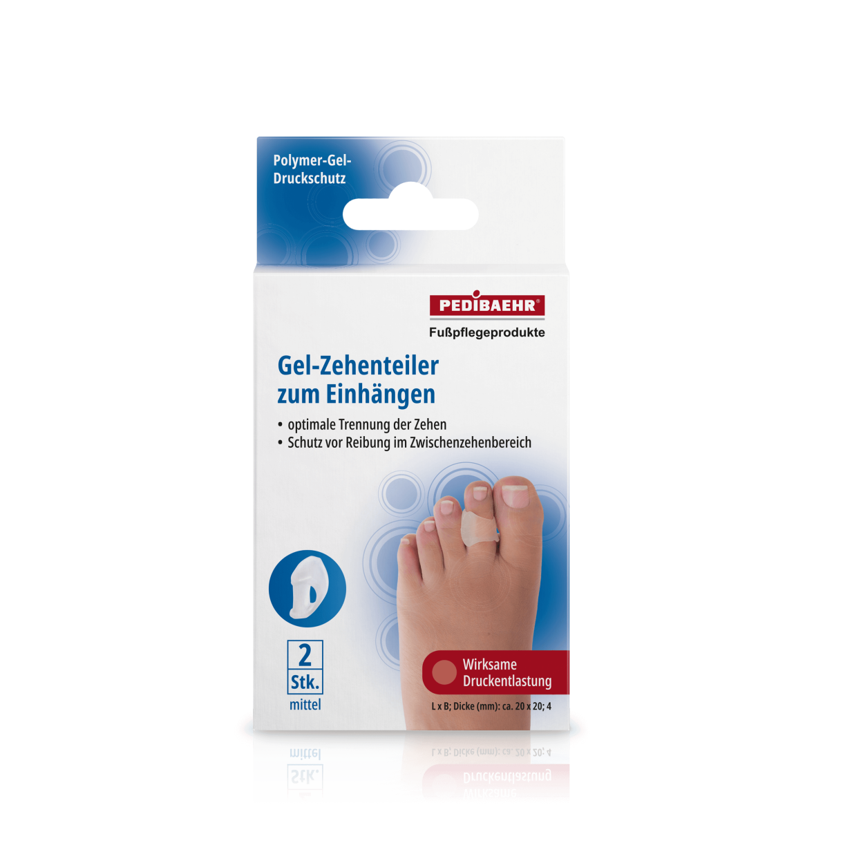 Gel t�skiller med loop medium 2 stk