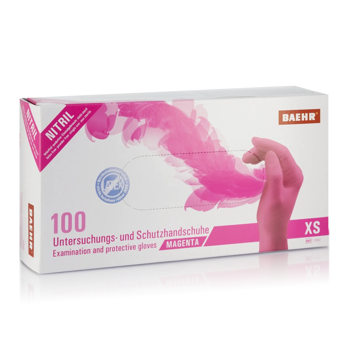 Nitril handske Magenta 100 stk.