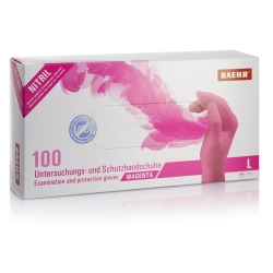 Nitril handske Magenta 100 stk.