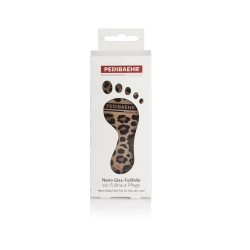 Nano Glas fodfil med leopard m�nster