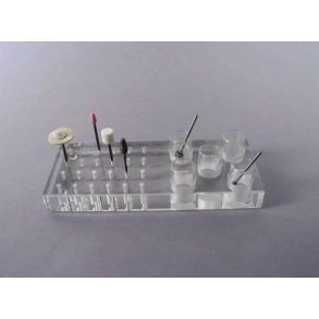 Frserholder acrylglas med desinfektions glas