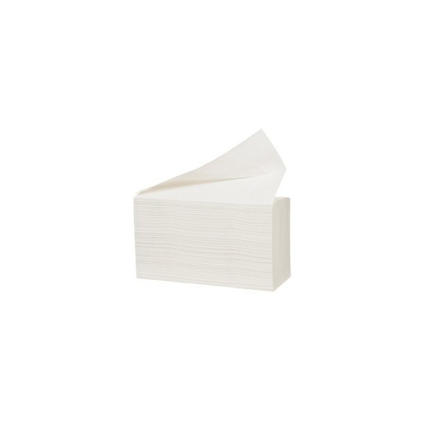 Hndkldeark, 1-lags, Z-fold, 24x20cm, 8 cm, natur, 100% genbrugspapir